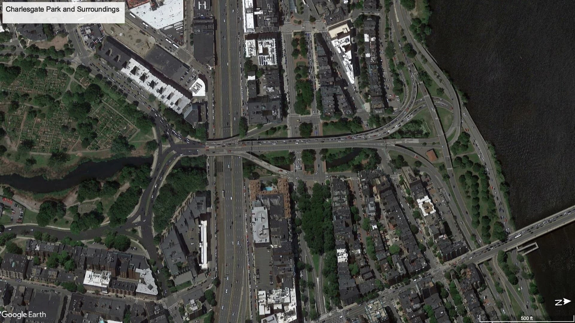 Charlesgate - Satellite View